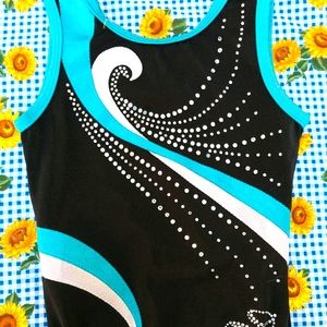 🔥🩵🔥Girls Swimsuit with Rhinestones Large